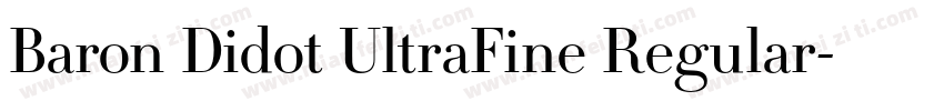 Baron Didot UltraFine Regular字体转换